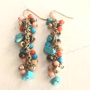 Saks Fifth Avenue Jewelry - DANGLE CASCADING TURQUOISE JEWELED STONE EARRINGS Saks Fifth Avenue Jewelry - DANGLE CASCADING TURQUOISE JEWELED STONE EARRINGS